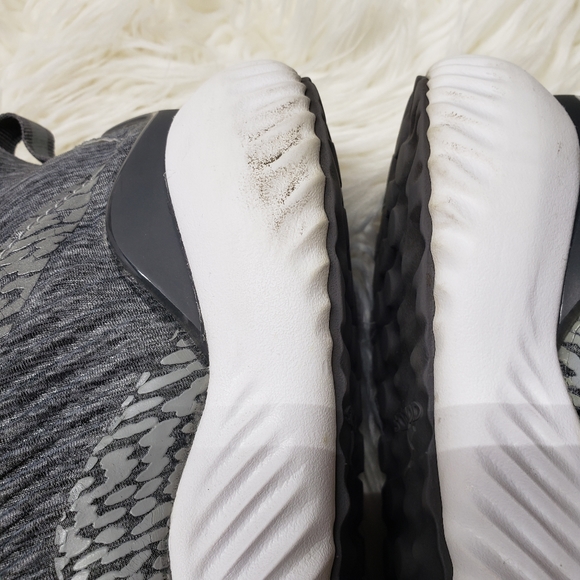 Adidas Alphabounce Reflective HPC AMS Sneakers Shoes Grey White Gym Active - Picture 5 of 13